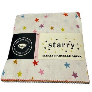 Fabric Squares 5" Starry Pack Cotton Quilting Sewing Craft Swatches